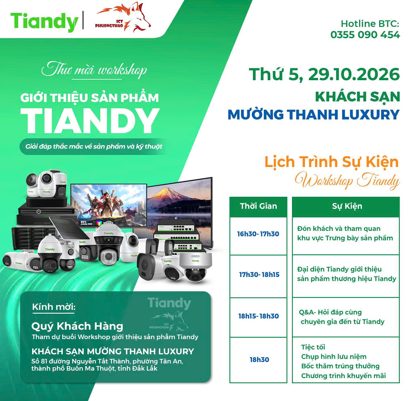 Workshop Tiandy 2026 tại Buôn Ma Thuột