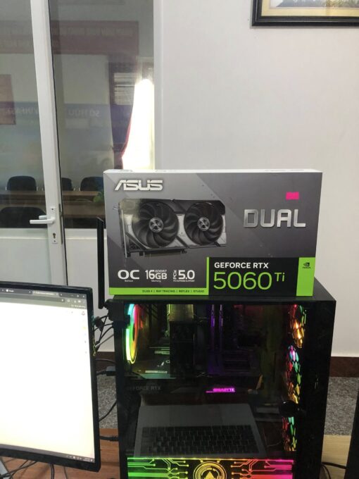 VGA ASUS Dual RTX 5060 Ti 16GB GDDR7 OC – Hiệu Năng AI Mạnh Mẽ, Thiết Kế Nhỏ Gọn - Ảnh 2