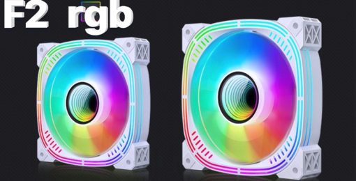 Bộ Fan F2 Trắng vô cực 1 bộ 5 cái + điều kiển + hub - Ảnh 2