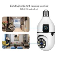 Camera Yoosee QS211 2 mắt dạng bóng đèn BAN ĐÊM CÓ MÀU | Tấn Phát AD