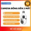 Camera Yoosee QS211 2 mắt dạng bóng đèn BAN ĐÊM CÓ MÀU
