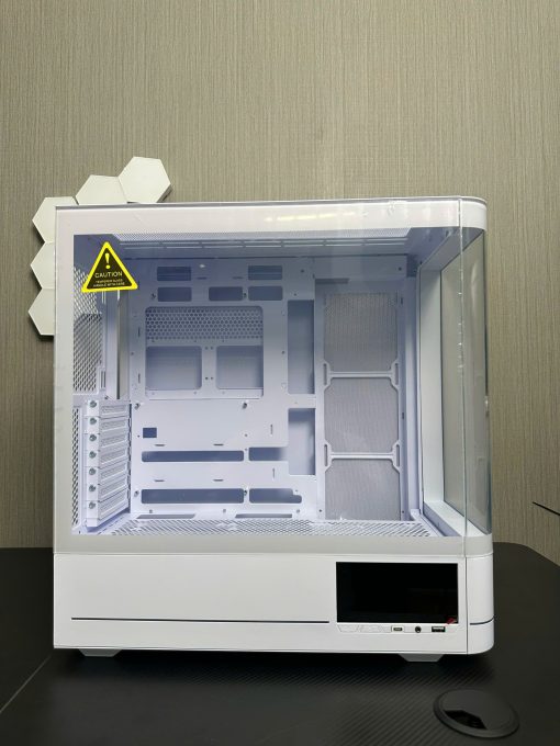 Case JUNGLE LEOPARD AC-02 White (Kính cong/ Màu trắng/ Không fan/ Có màn hình LCD) - Ảnh 6
