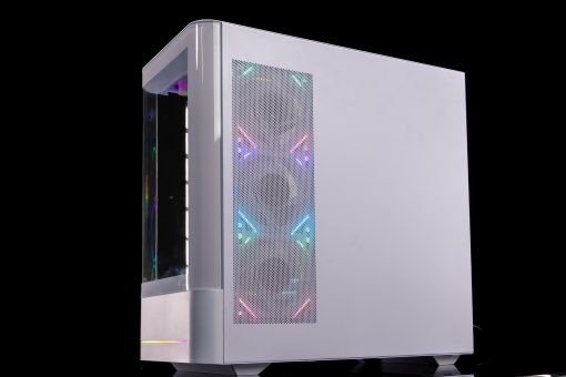 Case JUNGLE LEOPARD AC-02 White (Kính cong/ Màu trắng/ Không fan/ Có màn hình LCD) - Ảnh 7