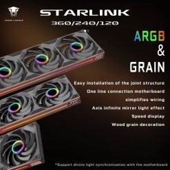 Fan Leopard StarLink 360 - set 3 fan - Trắng, Đen - xuôi ngược