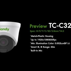 CAMERA IP DOME HỒNG NGOẠI TIANDY 2.0MP TC-C32HS (V4.2)