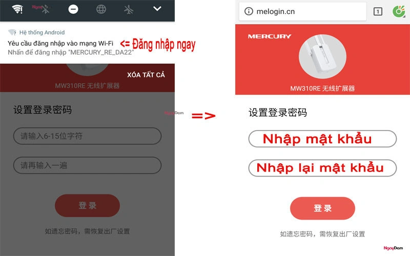 các bước cài đặt kích sóng wifi Mercury 3 râu MW310RE cach cai dat kich song wifi marcury 3rau MW310RE 02