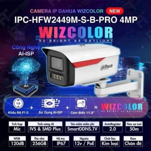 Camera DAHUA DH-IPC-HFW2449M-S-B-PRO - Ảnh 3