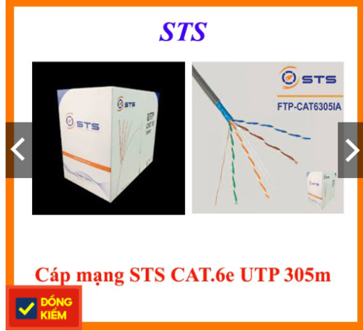 Cáp mạng Cat 6e STS UTP 305m