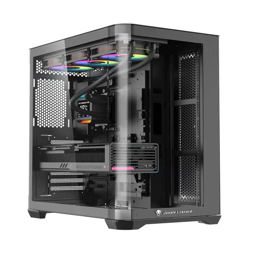 Thùng máy Case Leopard AC-01 RGB | Đen, không kèm fan