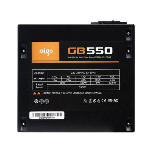 NGUỒN MÁY TÍNH AIGO GB550 - 550W (80 PLUS BRONZE/MÀU ĐEN) - Ảnh 3