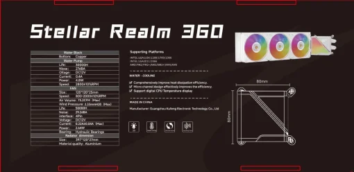 Tản nhiệt nước Leopard Stellar RealM 360 ARGB Digital - Ảnh 4