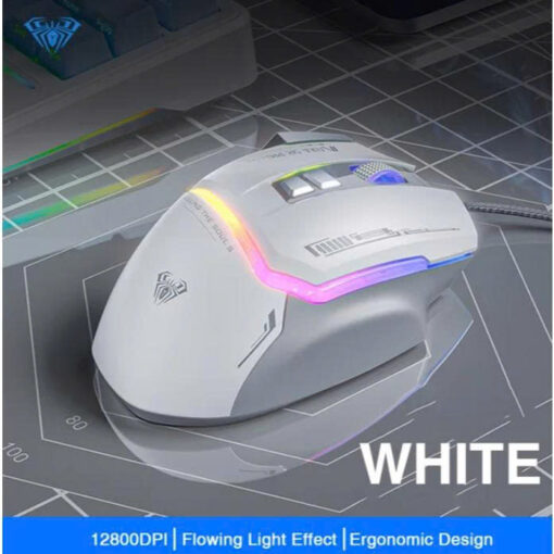 Chuột gaming có dây Aula S12 Pro Trắng Xám - Ảnh 2